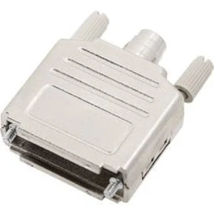 D-SUB pouzdro encitech DPPK-M-15-K 6260-0105-02, pólů 15, plast, pokovený, 180 °, stříbrná, 1 ks