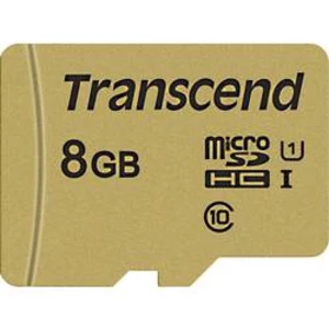 Paměťová karta microSDHC, 8 GB, Transcend Premium 500S, Class 10, UHS-I, UHS-Class 1, vč. SD adaptéru