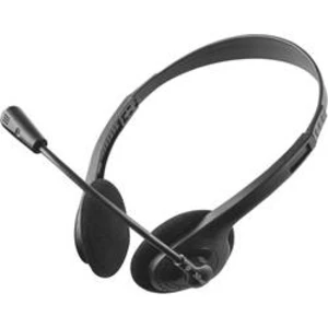 Headset k PC jack 3,5 mm na kabel, stereo Trust Primo Chat na uši černá