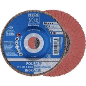 Vějířovitý brusný kotouč PFERD PFC 125 A-COOL 80 SG INOX+ALU 67758125, Ø 125 mm/