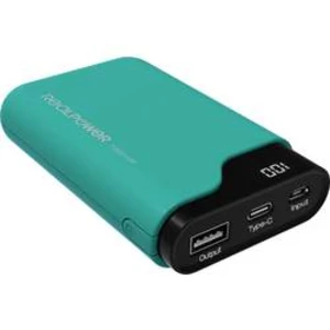 Powerbanka RealPower PB-7500C, Li-Ion akumulátor 7500 mAh, zelená