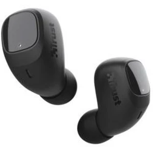 Bluetooth®, True Wireless špuntová sluchátka Trust Nika Compact 23555, černá