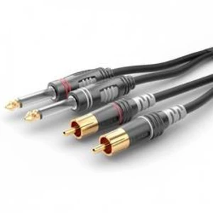 Jack / cinch audio kabel Hicon HBA-62C2-0150, 1.50 m, černá