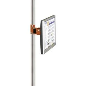 Manuflex LZ8205.2001 ESD-monitor nosič pro Alu-Aufbauportale s 80 mm jednoduše kloubem, VESA adaptér 100 mm, roto range RAL 2001 vodivý