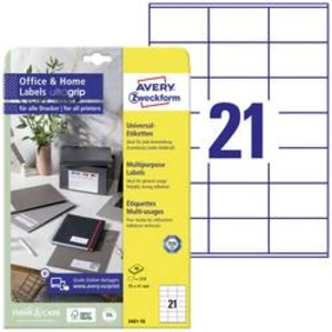 Avery-Zweckform 3481-10 etikety 70 x 41 mm papír bílá 210 ks permanentní univerzální etikety 10 Blatt A4