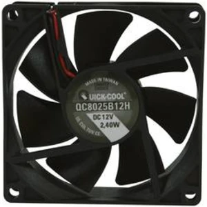 Axiální ventilátor QuickCool QC8025B12H QC8025B12H, 12 V/DC, 35 dB, (d x š x v) 80 x 80 x 25 mm