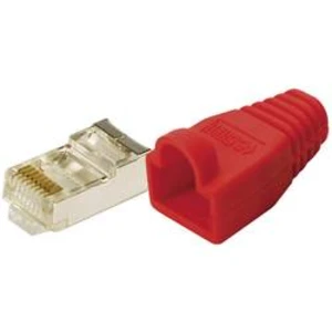 Propojovací konektor RJ45 LogiLink MP0016, zástrčka rovná, 100 ks, červený