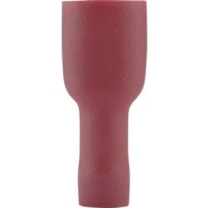 Faston zásuvka Vogt Verbindungstechnik 396108S 4.8 mm x 0.8 mm, 180 °, plná izolace, červená, 1 ks