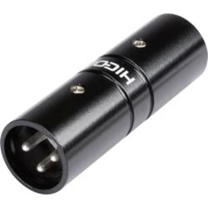 XLR zástrčka / XLR zástrčka Hicon HI-X3X3-MM, adaptér rovný, černá