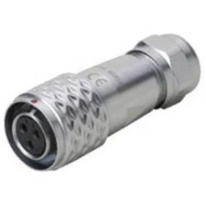 Kulatý konektor série DELMSF 1210 Deltron Connectors DELMSF1210/S4I, kulatý konektor DIN, Provedení konektoru: zásuvka, rovná IP67, mosaz, pochromovan