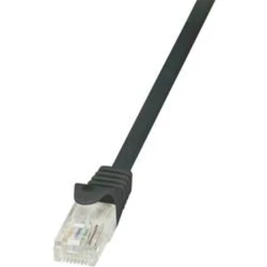 Síťový kabel RJ45 LogiLink CP1023U, CAT 5e, U/UTP, 0.50 m, černá