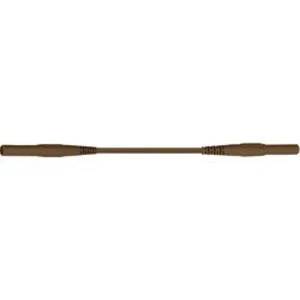 Měřicí kabel banánek 4 mm ⇔ banánek 4 mm MultiContact XMF-419, 2 m, hnědá