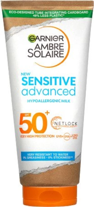 Garnier Ambre Solaire Sensitive Advanced Opalovací mléko, velmi vysoká ochrana, světlá citlivá pokožka, SPF 50+ 175 ml