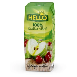 HELLO 100% jablečná šťáva višeň 250 ml x 18 kusů