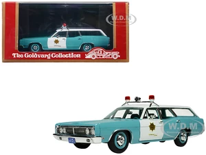 1970 Ford Galaxie Station Wagon Light Blue and White with Light Blue Interior "Las Vegas Police Department" Limited Edition to 180 pieces Worldwide1/