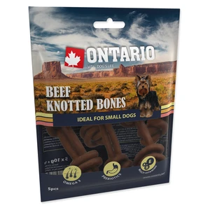 ONTARIO Hovězí pletené kosti pro psy 7,5 cm