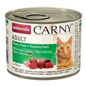 ANIMONDA Carny Konzerva pro kočky Adult hovězí/krůta/králík 200 g