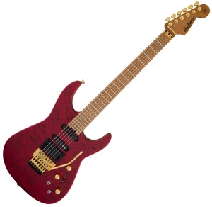 Jackson USA Phil Collen PC1 Satin Flame MN Transparent Red Guitarra eléctrica