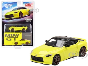 2023 Nissan Z Proto Spec Ikazuchi Yellow with Black Top Limited Edition to 3000 pieces Worldwide 1/64 Diecast Model Car by True Scale Miniatures