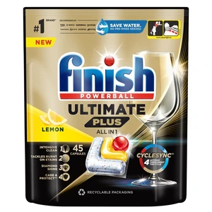 FINISH Ultimate Plus All in 1 Kapsule do umývačky riadu Lemon Sparkle 45 ks