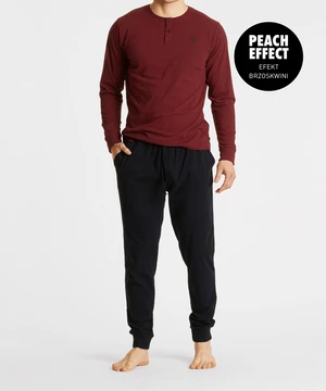Men's pyjamas ATLANTIC - black/burgundy
