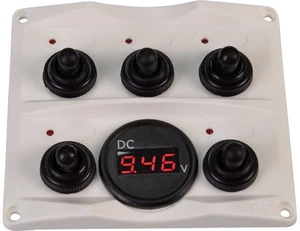 Talamex Switch Panel-Voltmeter 12/24V Antracit Interruptor de barco