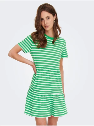Zelené dámské pruhované šaty ONLY May - Dámské