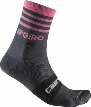Castelli Giro 13 Stripe Sock Gray/Rosa L/XL Chaussettes de cyclisme