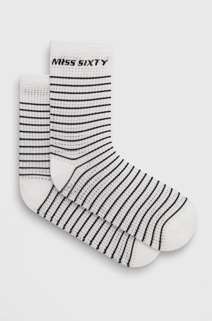 Ponožky Miss Sixty OJ8570 dámske, biela farba, 6L2OJ8570000