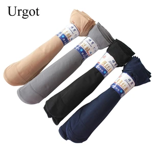 Urgot 5 Pairs/lot Men's Socks Summer Thin Long Socks Men Silk Socks Business Casual Middle Socks Meias No Heel Calcetines Hombre