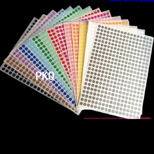 12 Sheets/Pack Mix Color Circle Round Color Coded Adhesive Label Dot Sticker 6mm/8mm/10mm/13mm/16mm/19mm/25mm/32mm/50mm/100mm