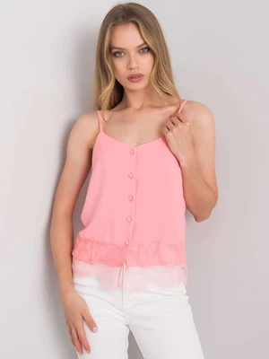 Light pink top with buttons