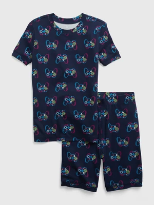 Tmavomodré chlapčenské vzorované pyžamo GAP