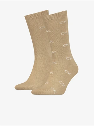 Set of two pairs of beige men's socks Calvin Klein Underwear - Men