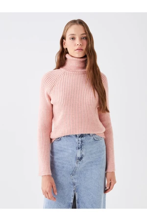 LC Waikiki Women's Turtleneck Straight Long Sleeve Knitwear Sweater
