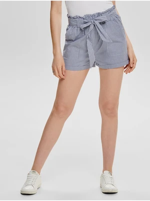 Blue Womens Striped Shorts ONLY Smilla - Women