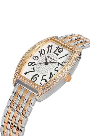 Polo Air Luxury Stone Vintage Women's Wristwatch Silver-copper Color