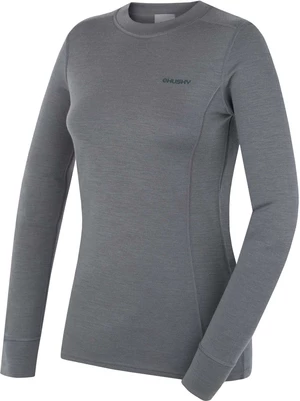 Women's merino sweatshirt HUSKY Aron L dk. grey green