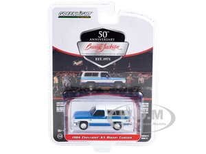 1984 Chevrolet K5 Blazer Custom Blue and White (Lot 534) Barrett Jackson "Scottsdale Edition" Series 11 1/64 Diecast Model Car by Greenlight