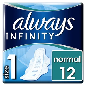 ALWAYS Infinity Normal Hygienické vložky s křidélky 12 ks