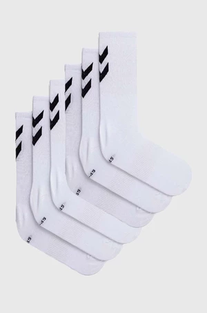 Ponožky Hummel 6-pak biela farba