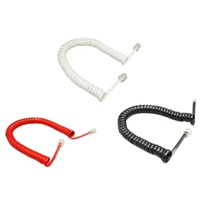 6FT 4-core Coiled Wire Phone Handset Cable Telephone Connection Line RJ9 1.85m