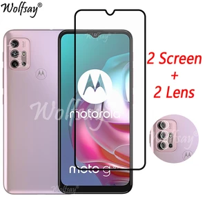 Full Cover Tempered Glass For Motorola Moto G30 Screen Protector Moto G30 G60S G31 G41 E40 E20 Camera Glass For Moto G30 Glass