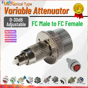 FC Male To FC Female Adjustable Fiber Attenuator 0~30dB Mechanical Type Fiber Optical Adjustable Coupler