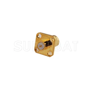 Superbat Short Version SMA 4 hole Panel Mount Male with Solder Post Terminal RF Coaxial Connectors