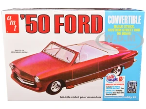 Skill 2 Model Kit 1950 Ford Convertible "Street Rods" 3-in-1 Kit 1/25 Scale Model by AMT