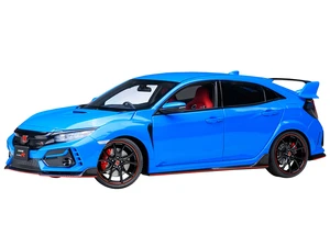 2021 Honda Civic Type R (FK8) RHD (Right Hand Drive) Racing Blue Pearl 1/18 Model Car by Autoart