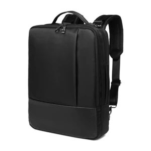 Menico Men 15.6 Inch Business Casual Polyester Waterproof Laptop Briefcase Crossbody Bag Backpack