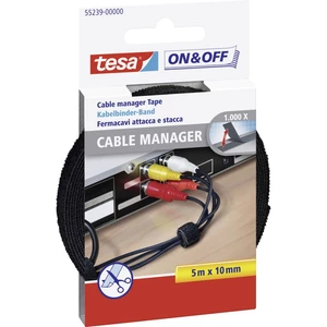 TESA On & Off 55239-00-00 káblový manažér na suchý zips na spojovanie háčiková a flaušová časť (d x š) 5000 mm x 10 mm č