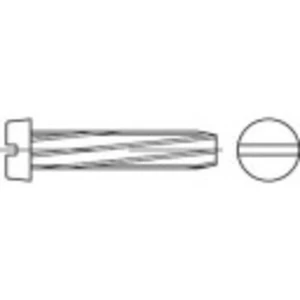 Závitorezné skrutky s drážkou TOOLCRAFT, DIN 7513, M 4 x 25 mm, gal. Zn, 1000 ks